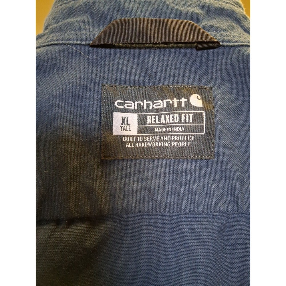 Carhartt Rugged Flex Work Shirt Mens XL Blue Relaxed Fit Workwear Casual 103555 - Picture 9 of 9
